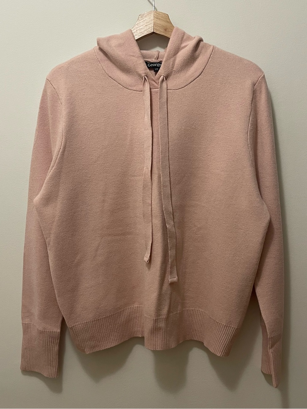 Blush Pink Hooded Sweater - Picture 1 of 8